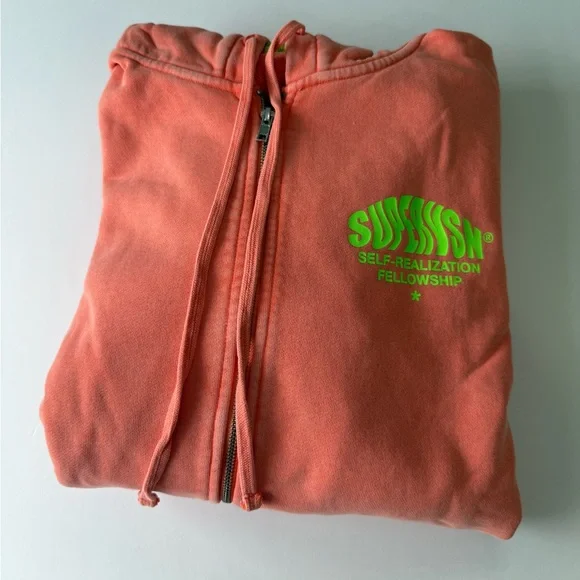 Men's Coral Zip-Up Sweater by